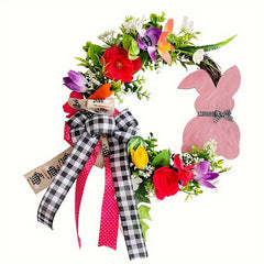 Easter Bunny Wooden Wreath Christmas Decorations