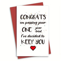 Funny 1 Year Anniversary Card for Boyfriends & Girlfriends