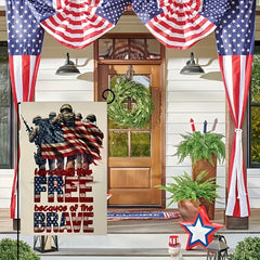 Patriotic Soldiers Independence Garden Flag, 4th of July Decor, 30x45 Inches