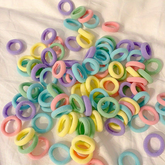 100pcs Colorful Hair Ties Decorative Hair Accessories Set For Girls