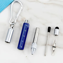 Mini 6-In-1 Tool Pen Touch Screen Ruler Level Screwdriver
