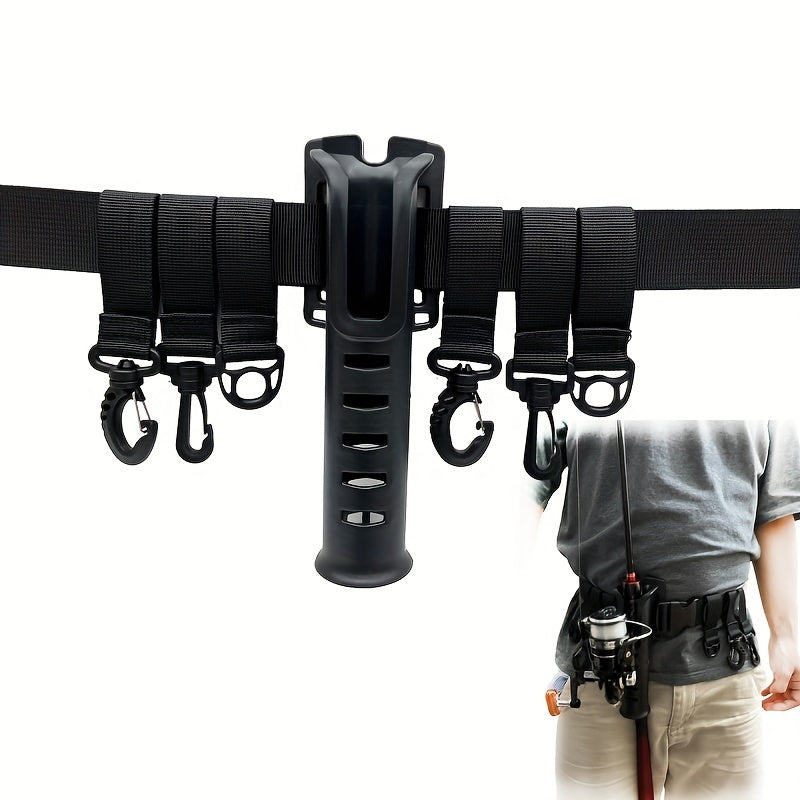 Multifunctional Fishing Belt With Rod Holder and Accessories