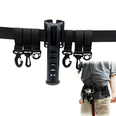 Multifunctional Fishing Belt With Rod Holder and Accessories