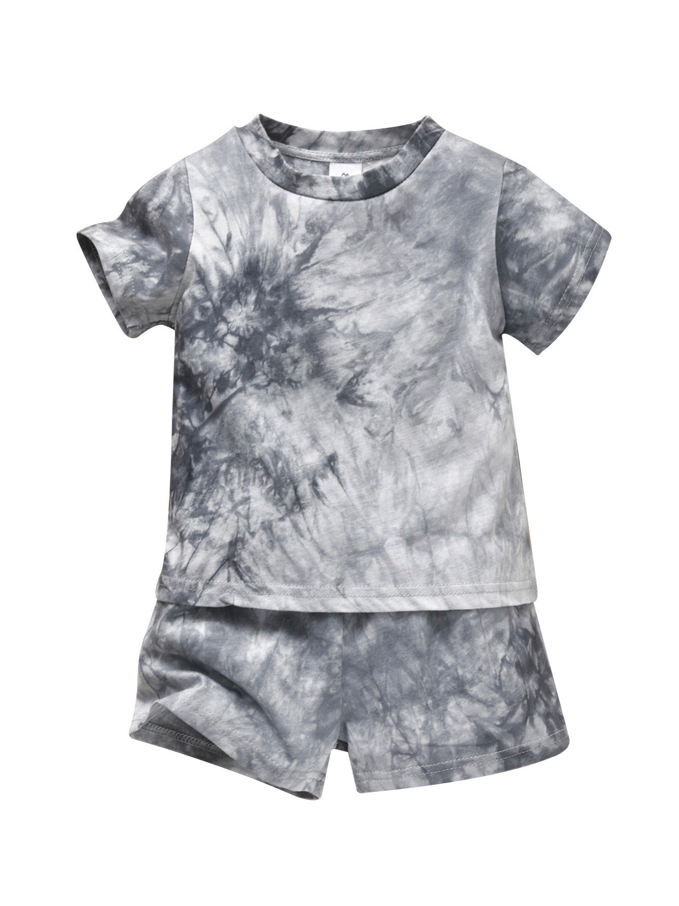 Toddler Tie Dye Short Sleeve Shirt Top Shorts Set