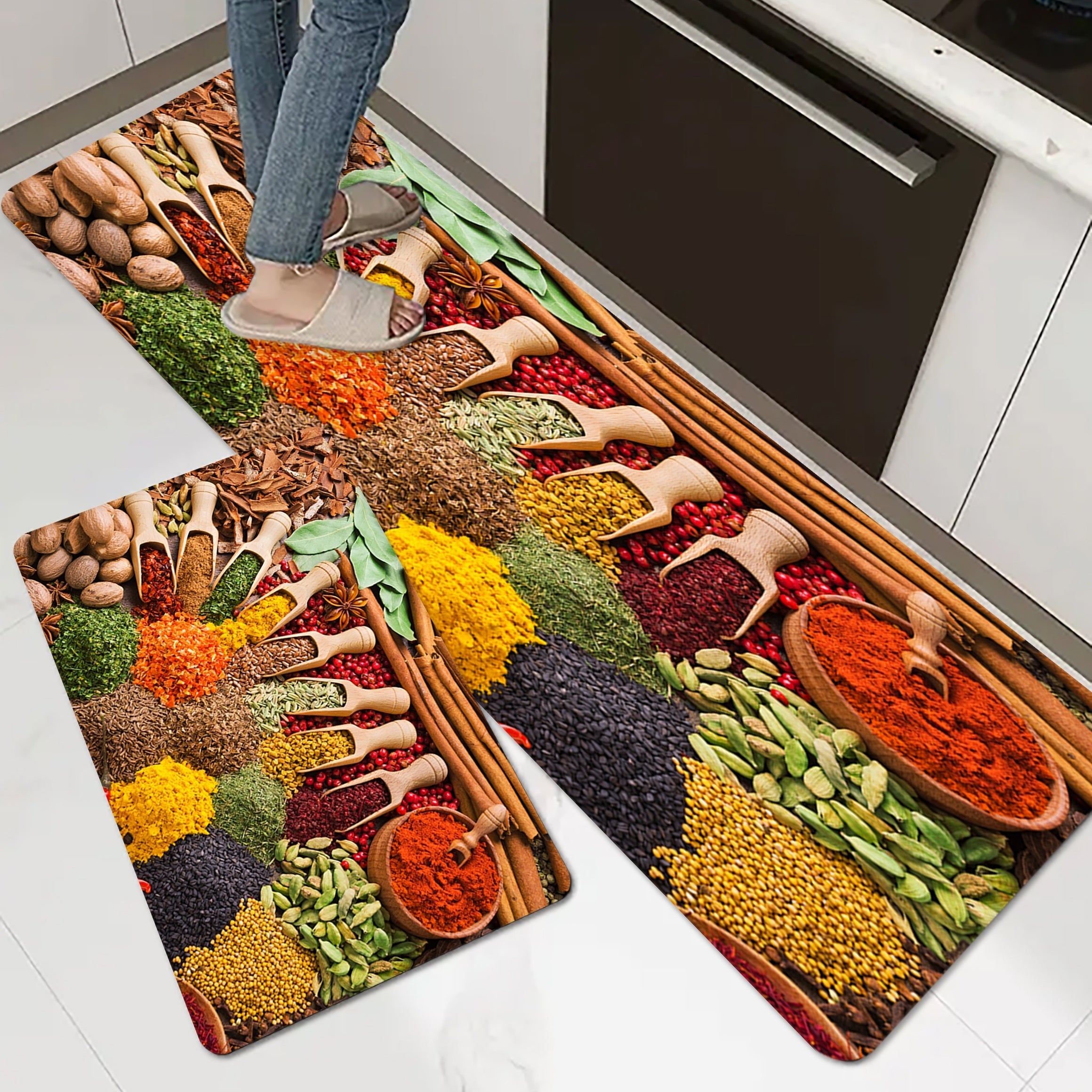 3D Print Anti Fatigue Kitchen Mat Non-Slip Absorbent Bath Mat
