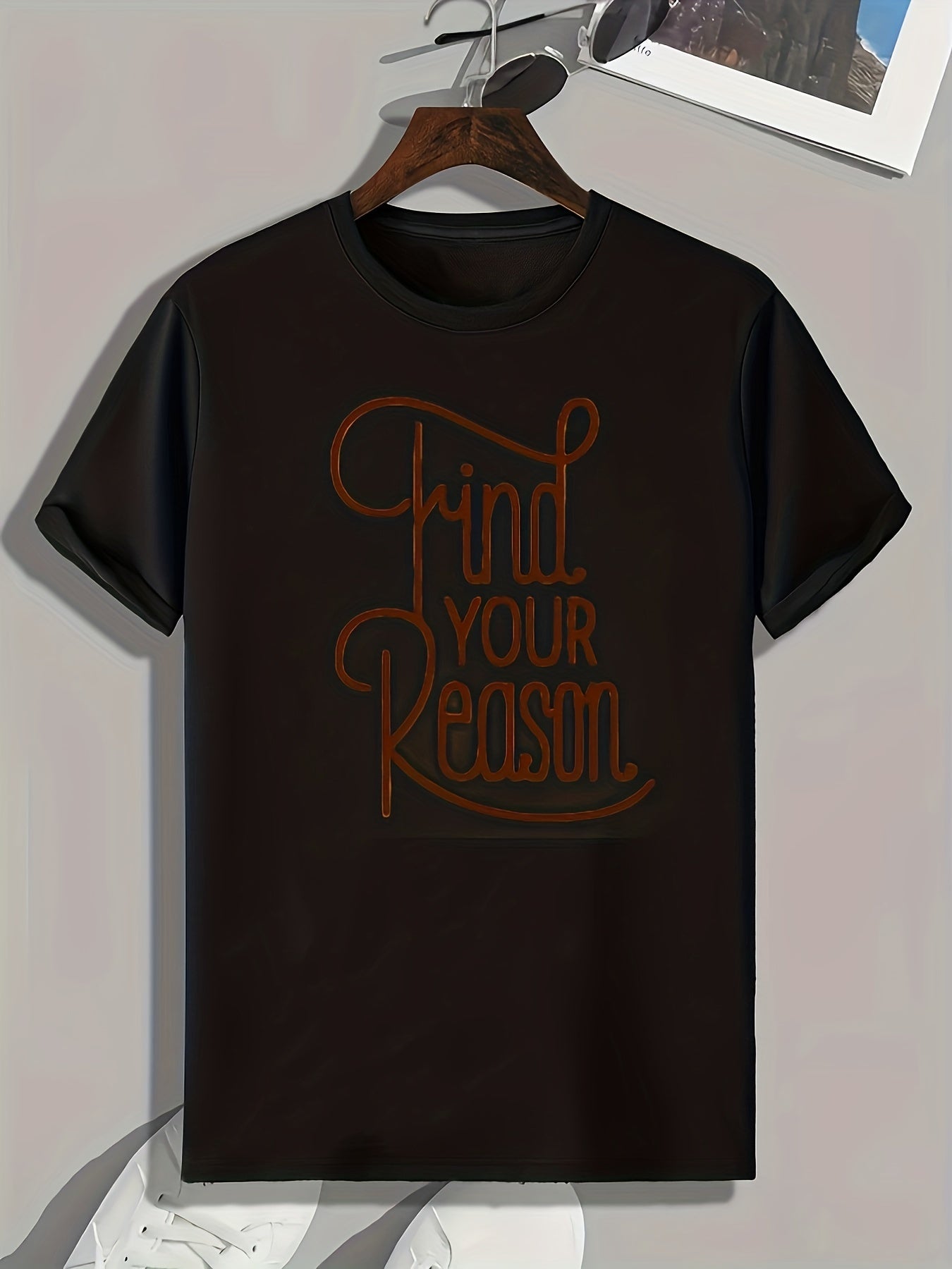 Men's Pattern Print Sports T-shirt - Comfy Graphic Tee for Fitness