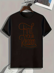 Men's Pattern Print Sports T-shirt - Comfy Graphic Tee for Fitness
