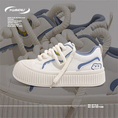 HUANQIU Retro Lace up Skate Shoes Lightweight Outdoor Low Sneakers