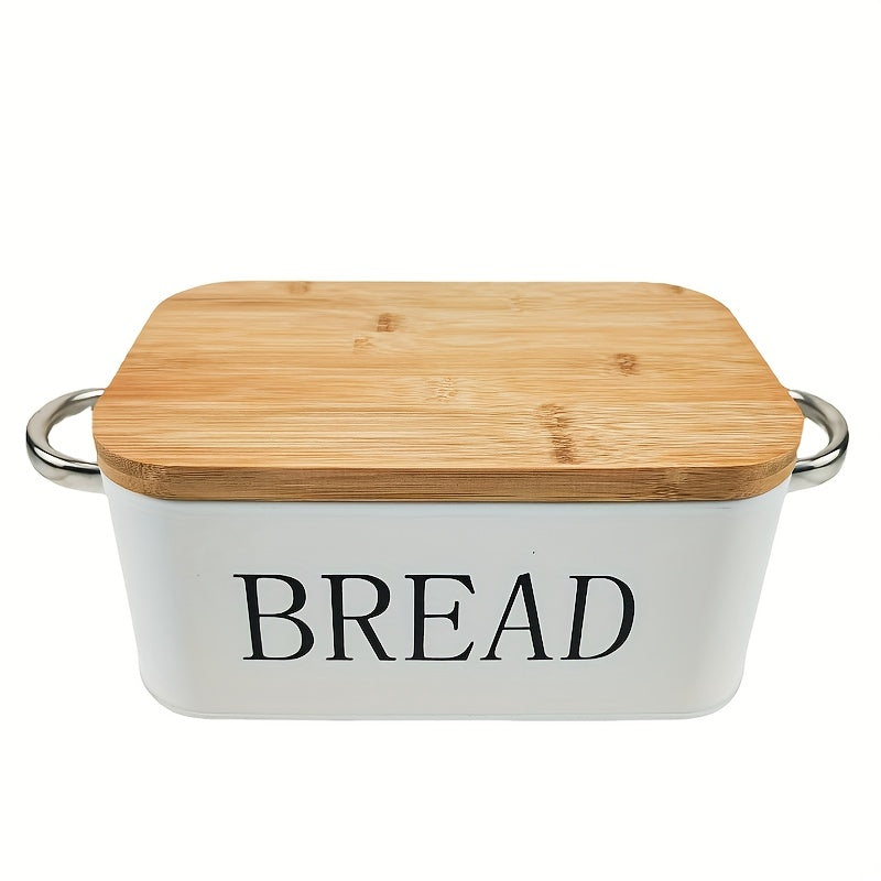 Metal Bread Box Kitchen Storage with Lid, Hand Wash Bread Storage Bin