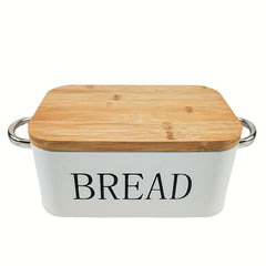 Metal Bread Box Kitchen Storage with Lid, Hand Wash Bread Storage Bin