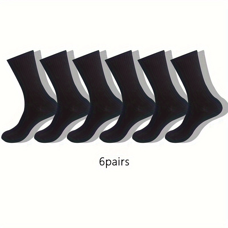 Men's Block Crew Socks - Breathable Comfy Casual Unisex Socks