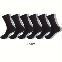 Men's Block Crew Socks - Breathable Comfy Casual Unisex Socks