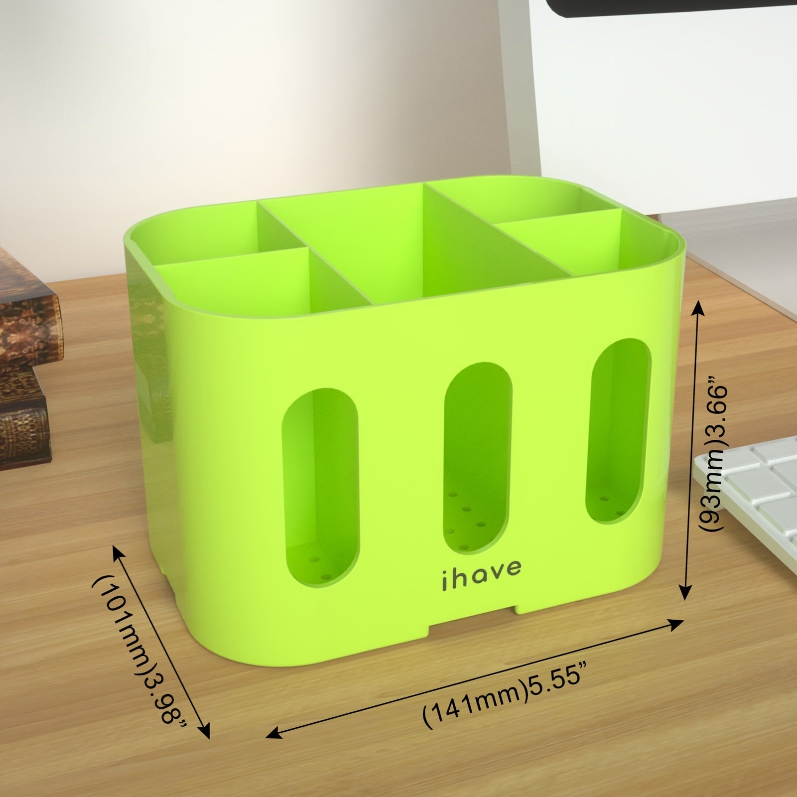 5 Compartment Pen Holder for Desk and Wall