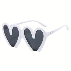Heart Shape Street Style Sunglasses with Hard Case