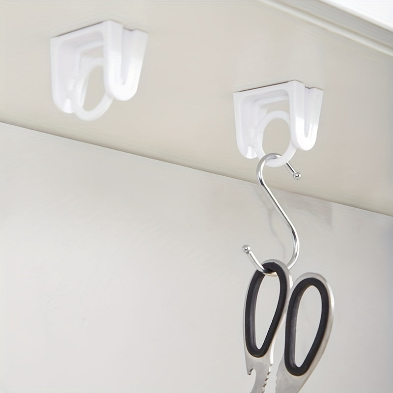 2pcs Self Adhesive Telescopic Rod Hanger with Rotatable Corner Pole Ring