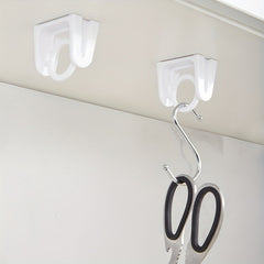 2pcs Self Adhesive Telescopic Rod Hanger with Rotatable Corner Pole Ring