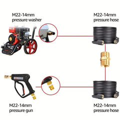 Pressure Washer Hose Coupler M22 14mm Male To M22 14mm Male Solid Brass