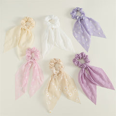 6pcs Girls Floral Hair Tie Hair Band Princess Hair Accessories