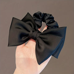 Large Bowknot Satin Scrunchies Hair Tie Hair Rope Vintage Hair Accessories