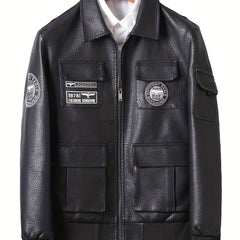 Men's Eagle Embroidered Cycling Jacket With Pocket