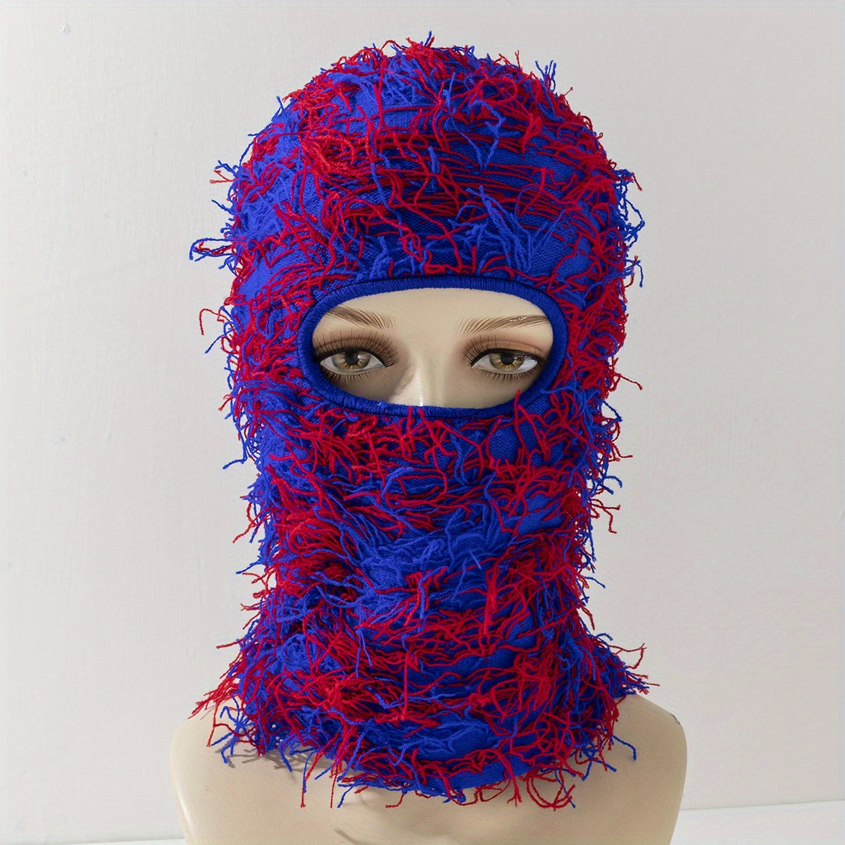 Colorful Tassel Balaclava Hip Hop Knit Hat Full Cover Ski Mask Unisex Y2K
