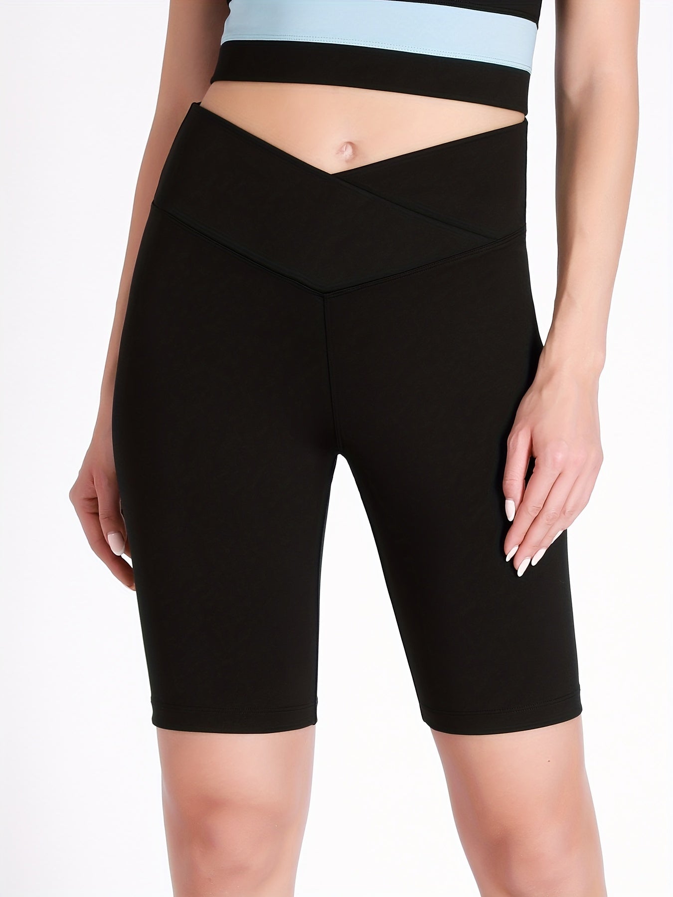 V Cross High Waist Leggings for Women