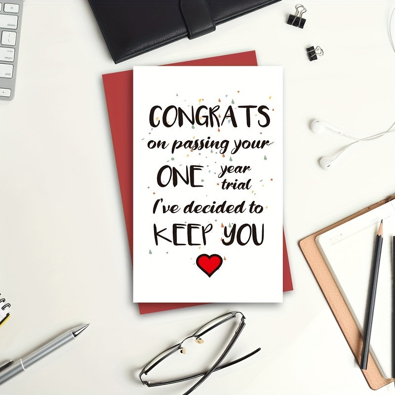 Funny 1 Year Anniversary Card for Boyfriends & Girlfriends