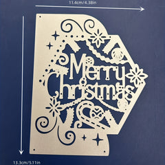 1pc Merry Christmas Cutting Die DIY Metal Embossing Scrapbooking