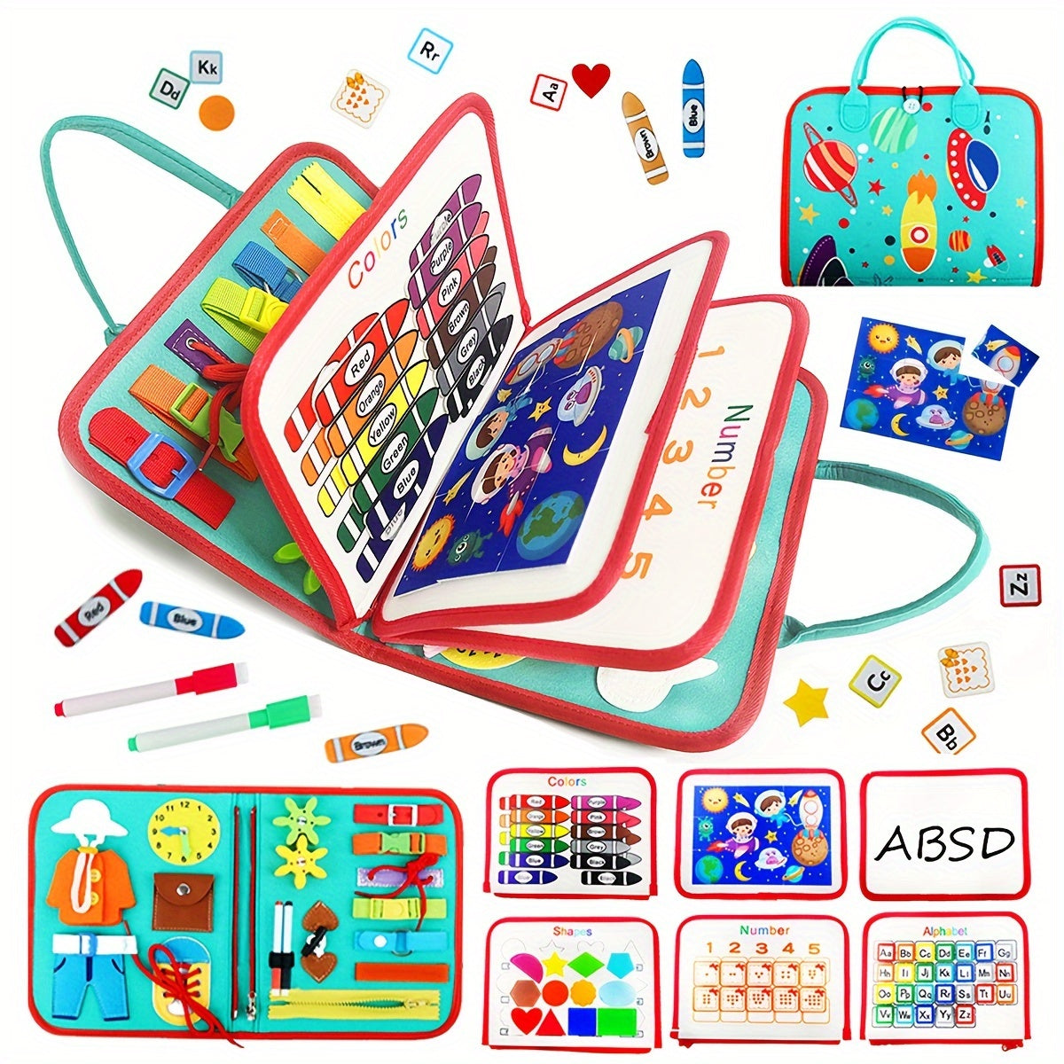 Montessori Busy Board Sensory Toys for Toddlers