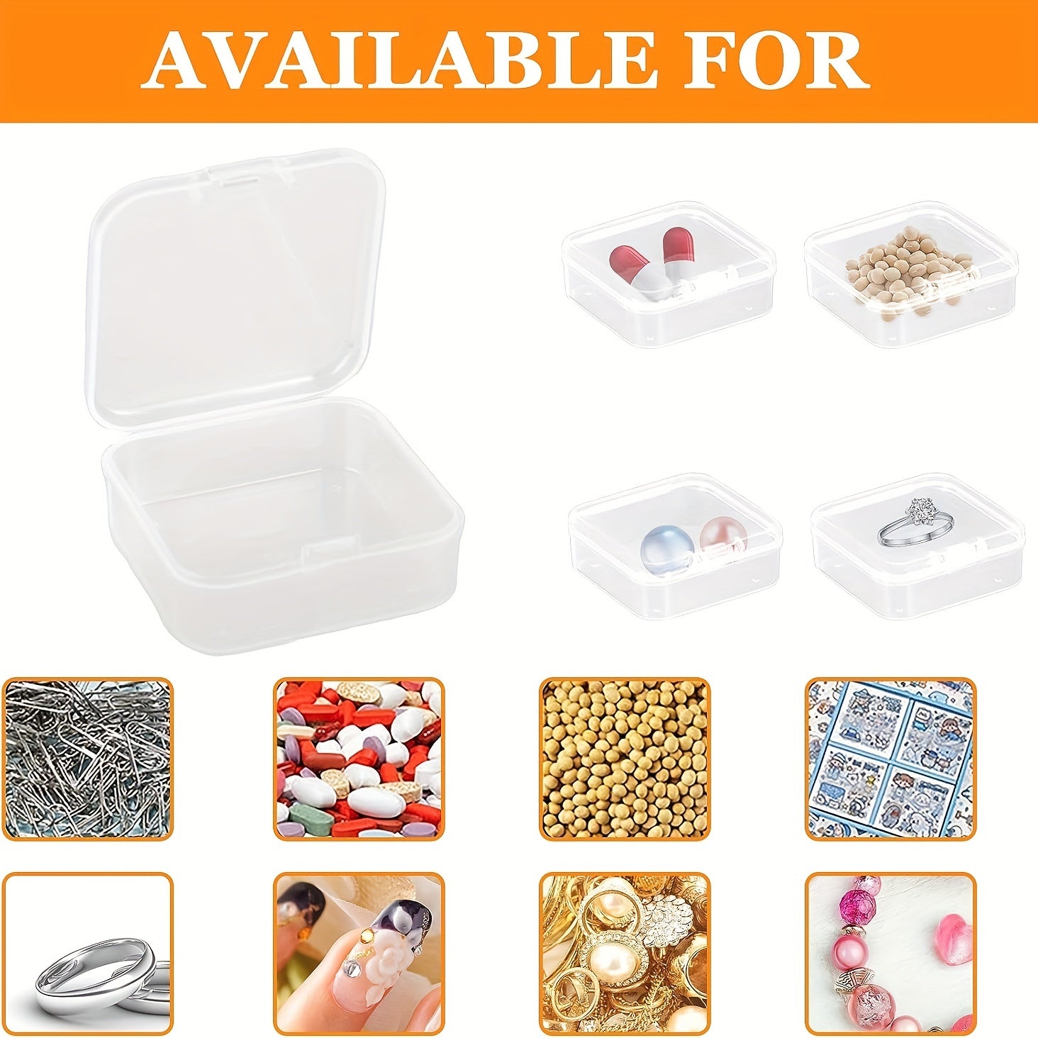 30pcs Clear Stackable Small Storage Box Toy Organizer with Lids