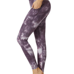Tie Dye High Waist Yoga Leggings with Pocket