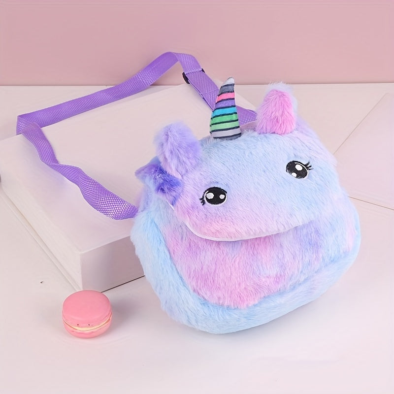 Lovely Unicorn Plush Satchel Girl's Shoulder Bag Mini Coin Purse