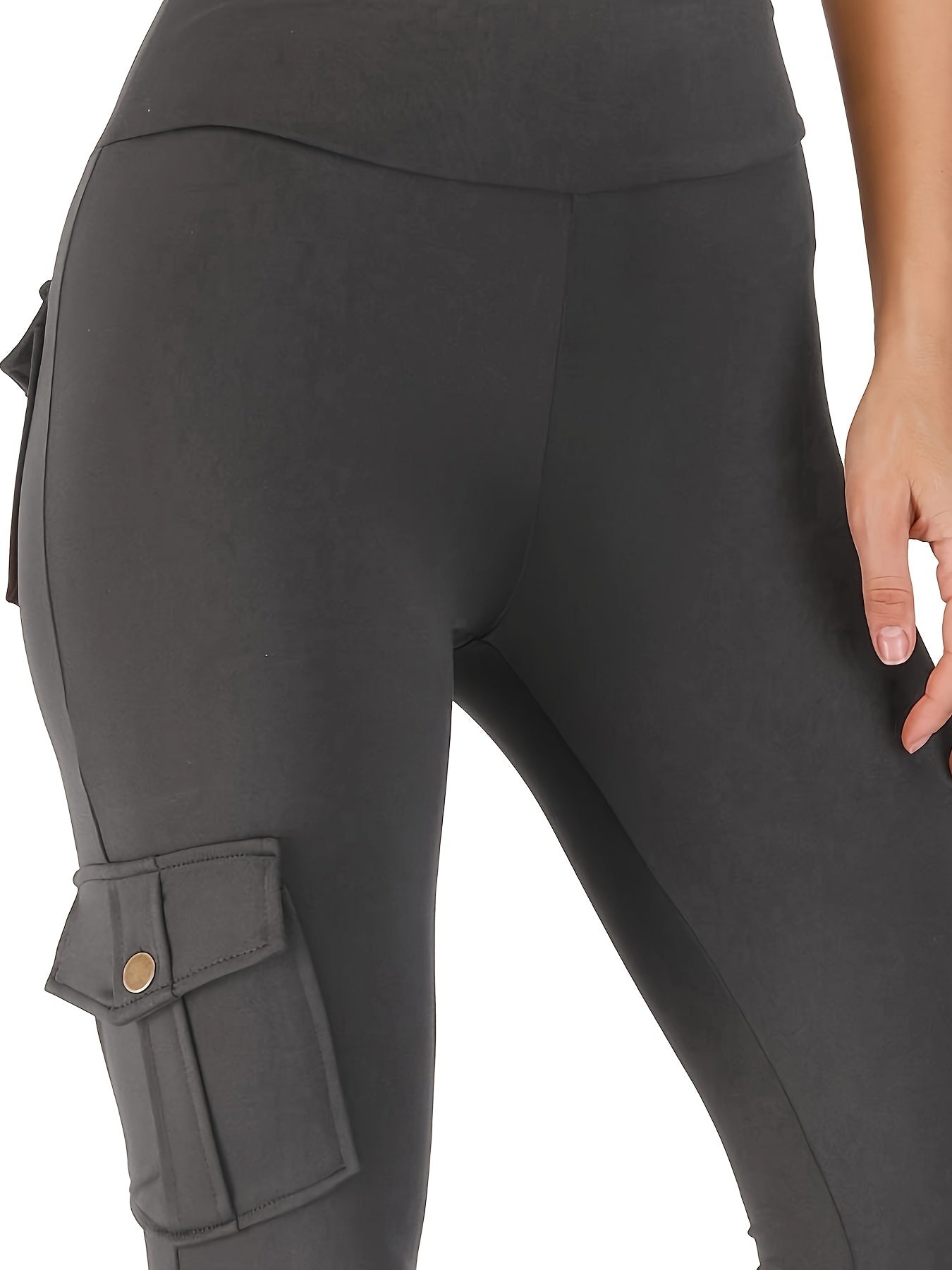 Women Elastic Tight Sports Pants Pocket High Waist Quick-dry Leggings