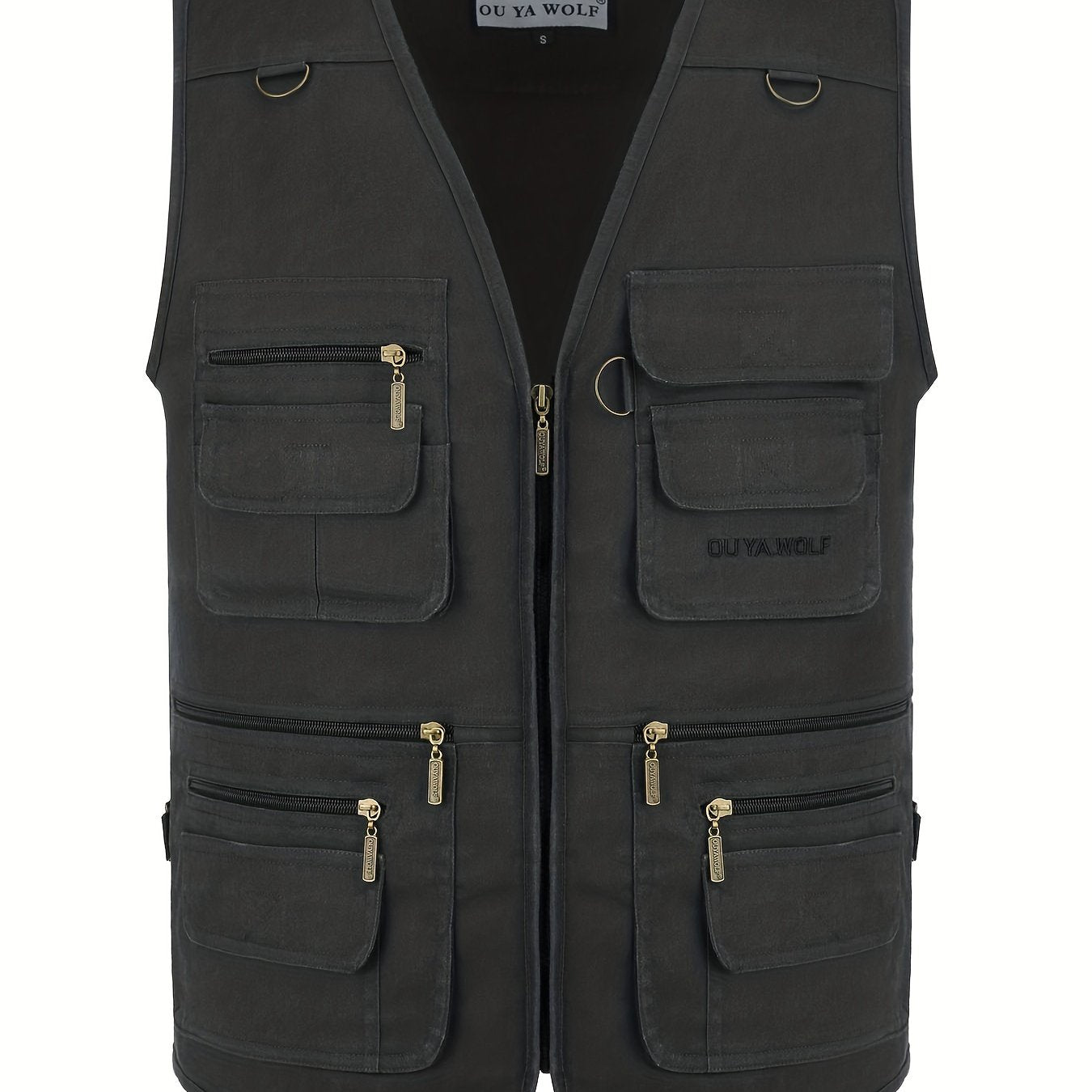 Men's Zipper Pockets Cargo Vest for Outdoor Activities