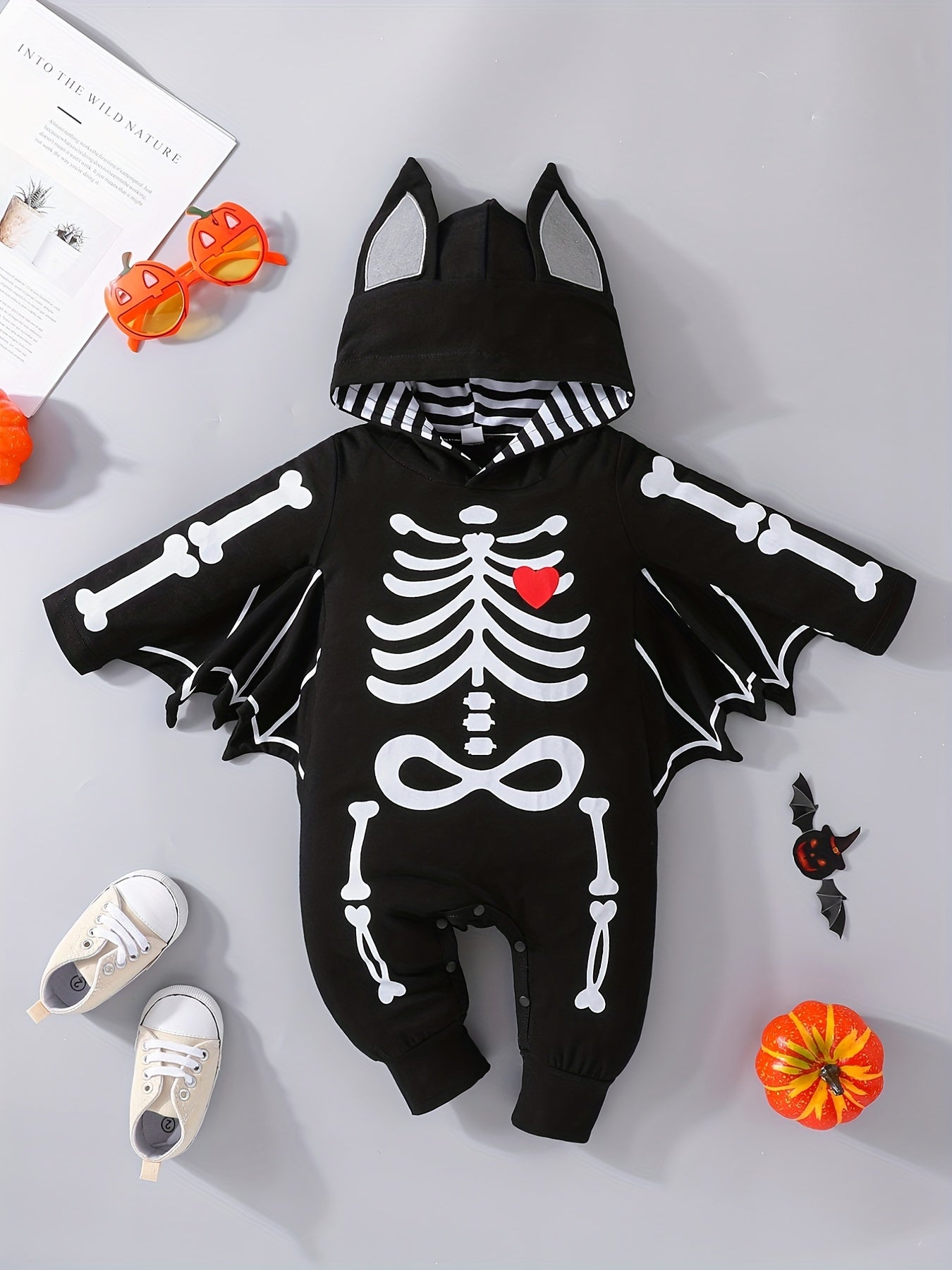 Baby Halloween Onesie Clothes Infant Long Sleeve Hooded Romper