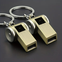 Retro Style Wire Whistle Key Chain Outdoor Lifesaving Referee Whistle