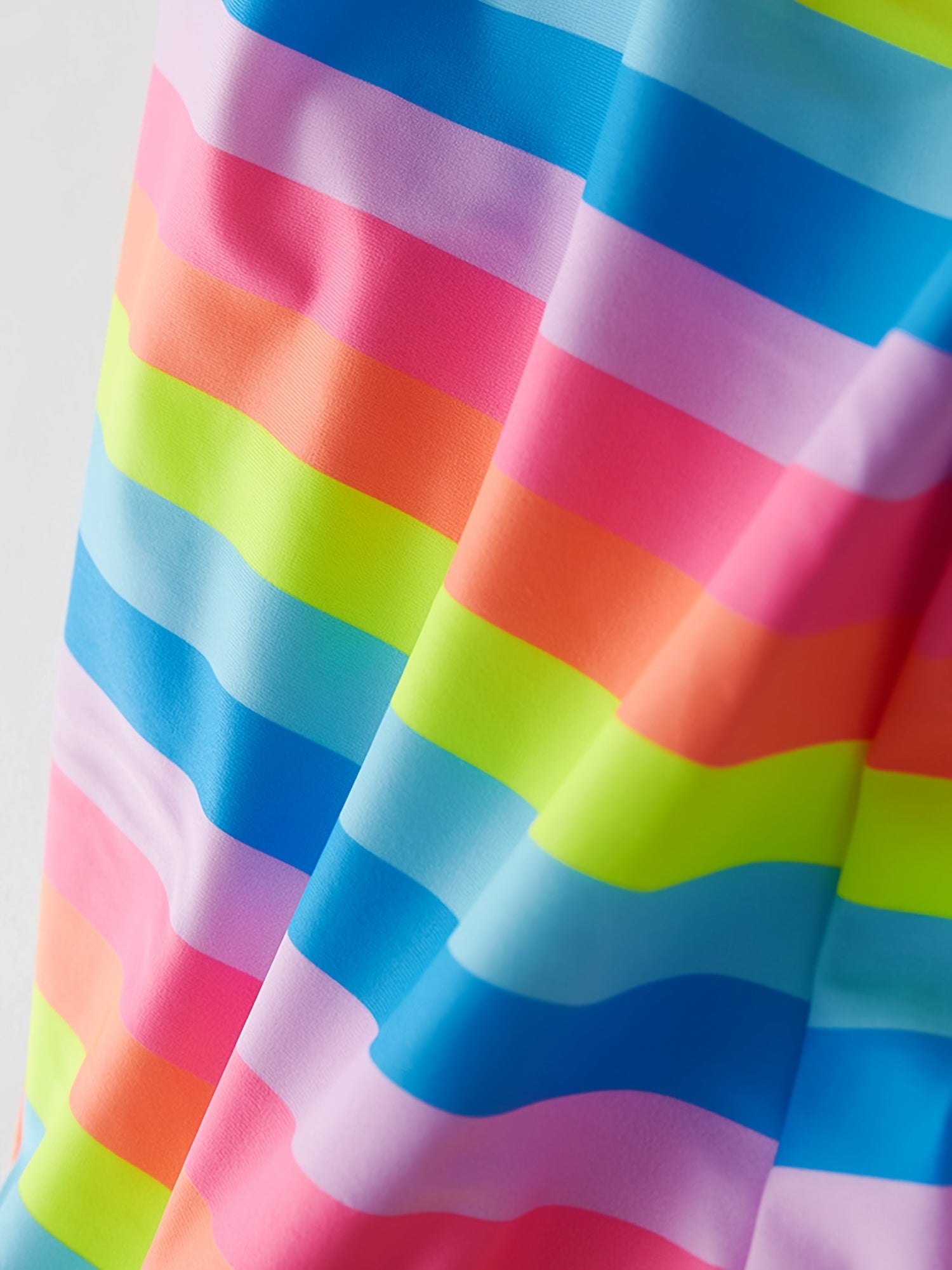 Toddler Girls Rainbow One Piece Swimsuit Ruffle Trim Summer Beach Clothes