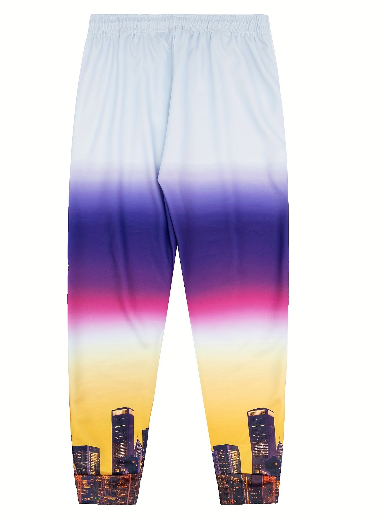 Ombre Gradient Drawstring Sweatpants Loose Fit Pants Men's Casual Joggers