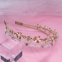 Rhinestone Pearl Headband Bridal Wedding Hair Accessory