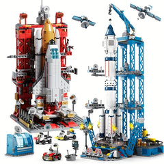 Space Ships & Rocket Launch Center Building Toy Set
