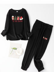 Christmas Lounge Set Women's Fleece Top & Joggers Pajamas