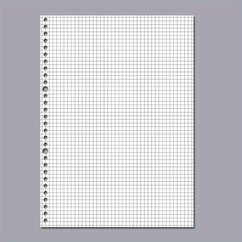 A4 Loose Leaf Paper 60 Sheets 30 Holes Student Notebook Exam Clip Replacement