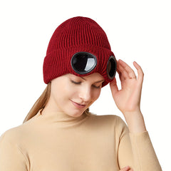 Windproof Knitted Hat for Skiing Winter Hiking