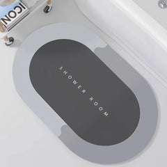 Ultra Soft Diatom Mud Mat, Water Absorbent Bath Rug, Non Slip Shower Carpet