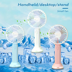Handheld Small Fan Silent Desktop With Mobile Phone Holder Fan