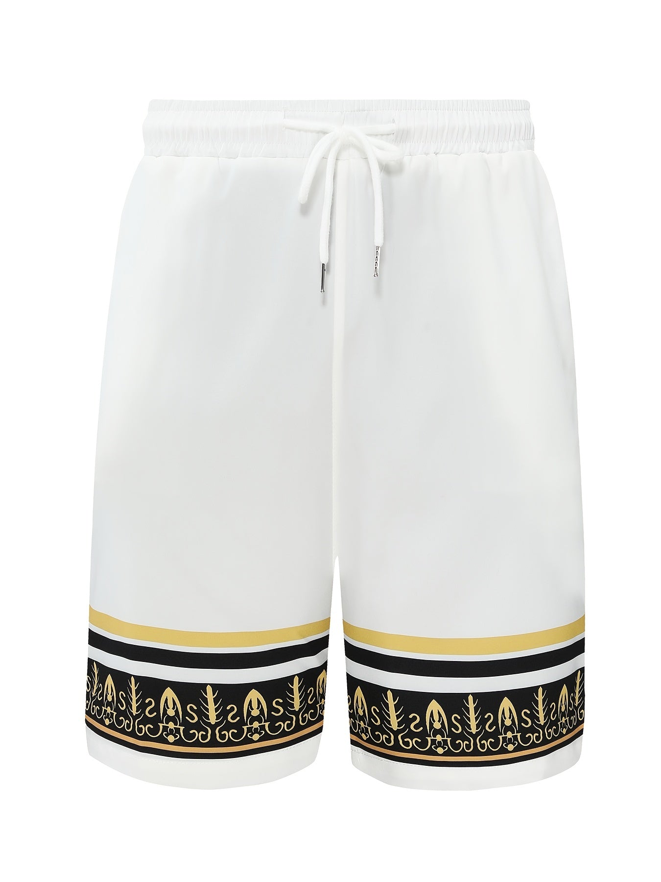 Men's Striped Print Drawstrings Shorts for Summer