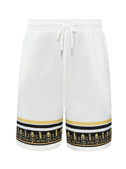 Men's Striped Print Drawstrings Shorts for Summer