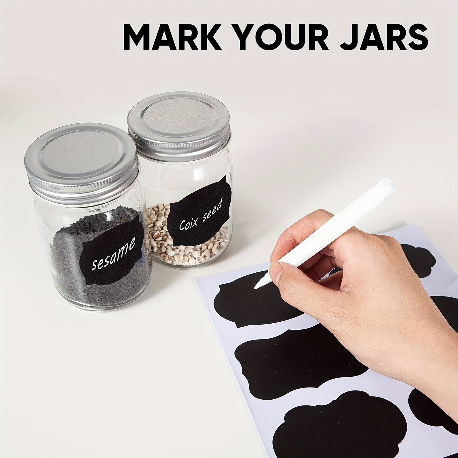 Set of 6 Glass Jars with Lids 12oz Kitchen Storage