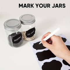 Set of 6 Glass Jars with Lids 12oz Kitchen Storage