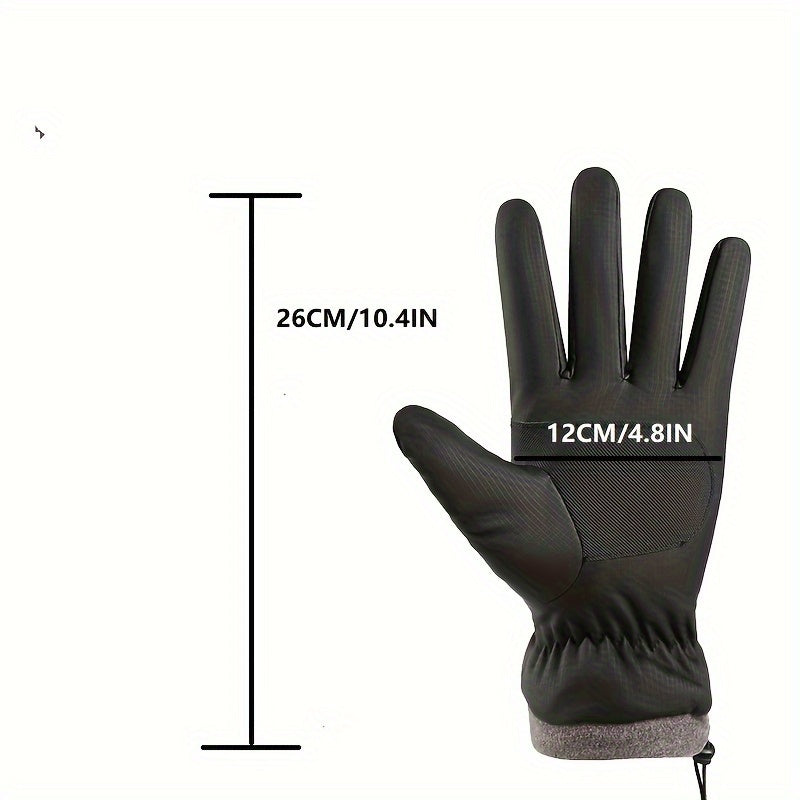 Plush Thickened Winter Gloves Windproof Waterproof Warm Touch Screen Gloves